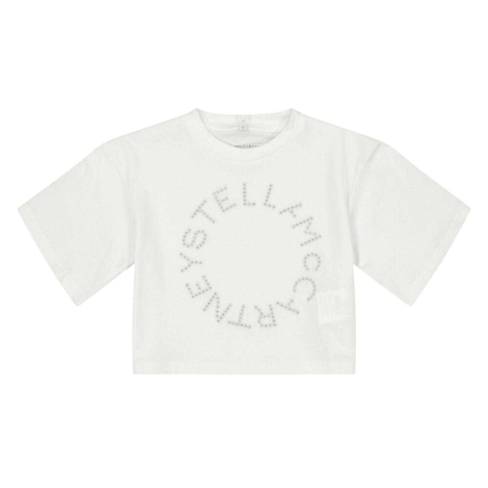 Stella McCartney Girls Cropped Crop Top / White